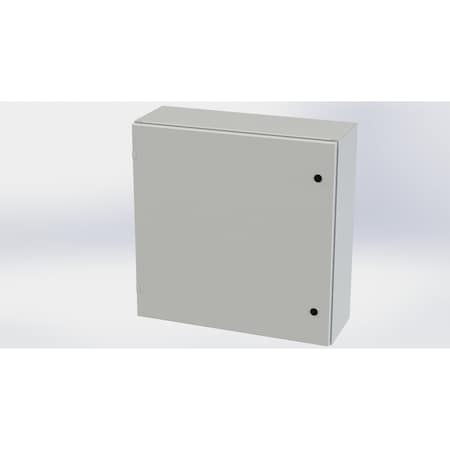 Saginaw Control & Engineering 1/4 Turn Latch Electrical Enclosures, 30 in H, 10 in D, 30 in W, NEMA 3R, 4, 12, 13, Carbon Steel SCE-30EL3010LPLG